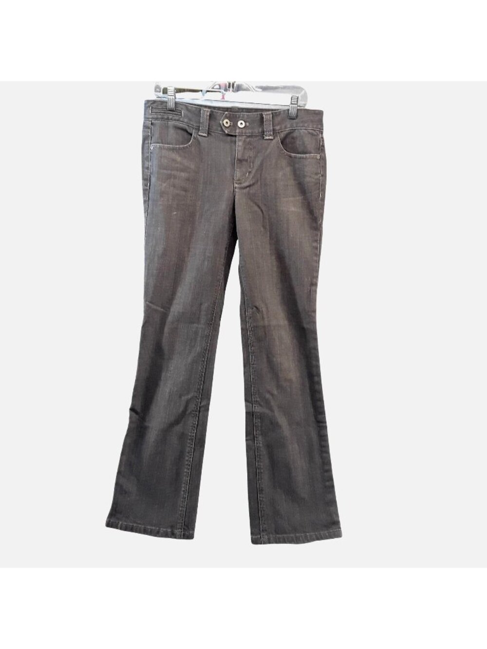 Ann Taylor Modern Fit Lindsay Waist Boot Cut Grey Jeans Womens 6 Mid Rise